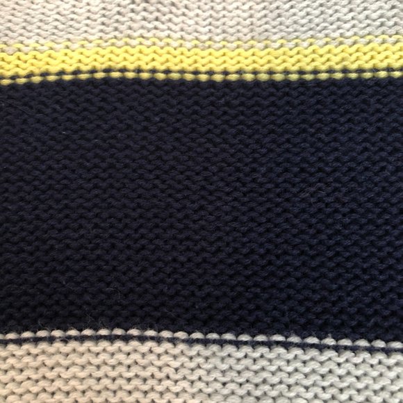 Merona Knit Navy Gray Striped Sweater - Picture 4 of 6